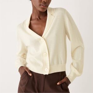 ◾️Frank and Oak 100% Merino Wool Collared Button Front Cardigan Sweater